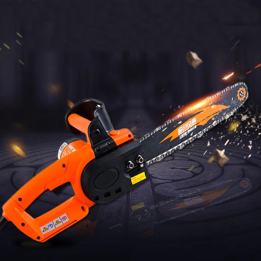 Electric Chainsaw Wood Cutting Saws Grinding Bar Machine 1600W Handheld Woodworking Tool Multifunction Garden Tools 220V