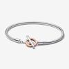 582309c00 Signature Two-tone Logo T-Bar Snake Chain 17 Cm Bracelet