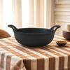 Zhishi Multi-purpose Cast Iron Stew & Fry Pan with Glass Lid