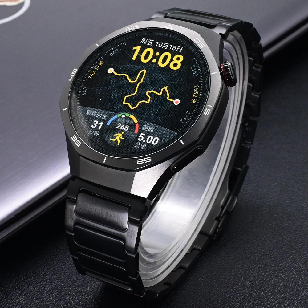 22 мм Мужской титановый ремешок для часов Huawei GT4/5 Pro 46 мм Watch 4 Pro Роскошный браслет со звеньями для Amazfit GTR 47 мм Balance Garmin Venu 3