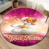 Diddl Custom Name Round Area Rug,Carpet Rug for Living Room Bedroom Sofa Playroom Decor,Non-slip Floor Mat