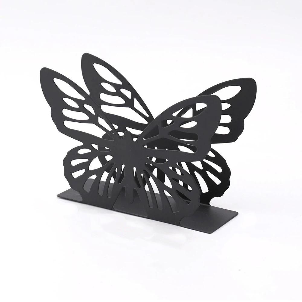 Iron Paper Towel Holder Butterfly Rabit Shape Tissue Dispenser Napkin Storage Cafe