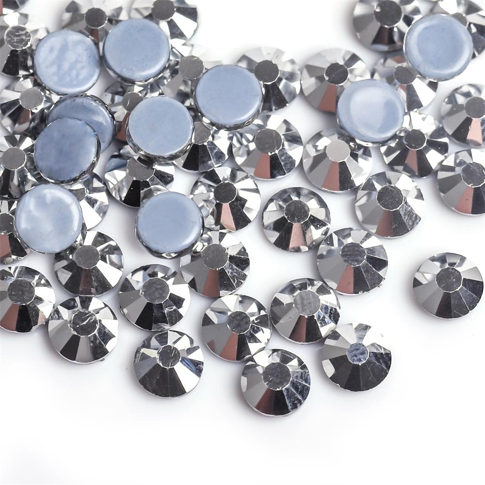 SS6-SS30 40 цветов кристалл AB лучше DMC горячая фиксация стразы, стеклянные стразы горячая фиксация термоприклеиваемые стразы швейные и тканевые украшения