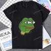 Harajuku Style Funny Cartoon Pepe Frog Emote Graphic Printed T Shirt Short Sleeve Tshirt Loose Streetwear Hipster Soft Unisex Tees