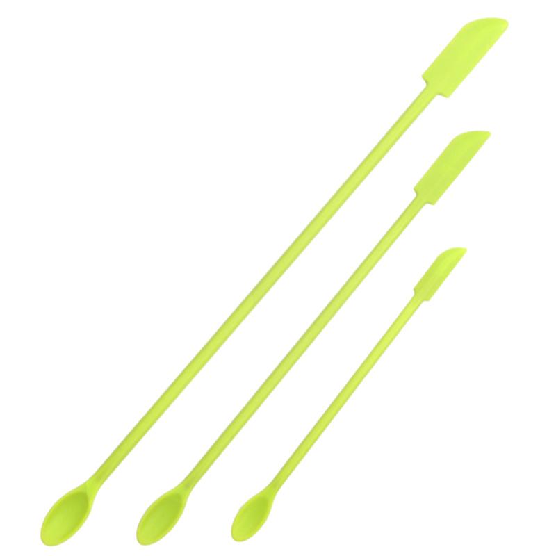 New Silicone Mini Spatula Set Lengthened Cosmetic Bottle Jam Double-head Scraper Kitchen Cake Baking Tool Accessories