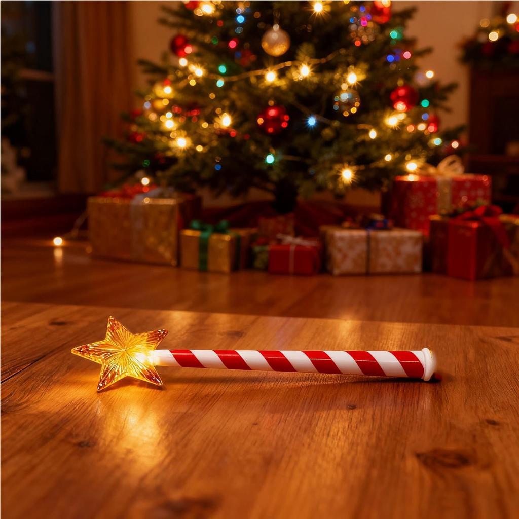 Magic Wand Christmas Light Controller, Wireless Christmas Tree String Light Remote Control Wand with LED Star Topper & Music