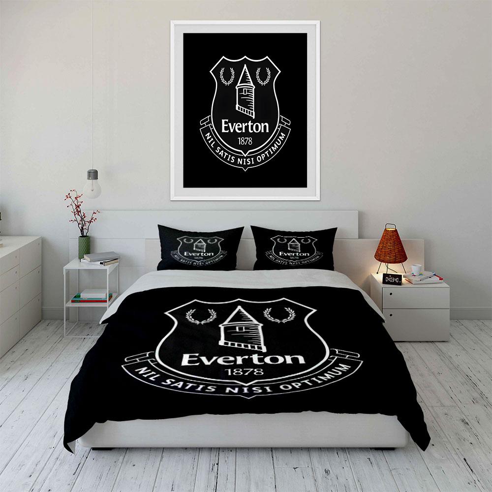 Everton crest and text. Bedding sets Duvet cover sets Duvet covers Pillowcases(1*Duvet Cover 2*Pillowcases without duvet insert)