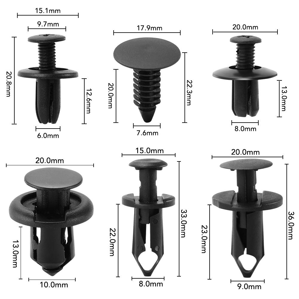 Для Mitsubishi ASX Suzuki Subaru Acura Jeep Fiat 500 Hyundai Solaris смешанный автомобильный дверной бампер, заклепки, фиксаторы для крыльев