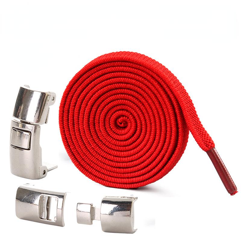 Новые шнурки для обуви без завязок, эластичные шнурки с замком для детей и взрослых, быстрые ленивые шнурки с металлическим замком, шнурки для обуви