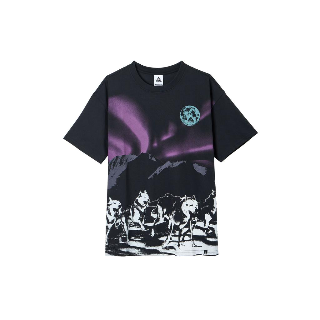 Nike Футболка Northern Lights Dri-Fit Color Block Quick-Dry Breathable с коротким рукавом для мужчин, черные FZ5280-010