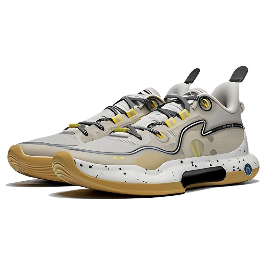 Кроссовки для баскетбола Li Ning Yu Shuai Evolution Low Coffee, нескользящие, износостойкие, легкие, с низким верхом, мужские, серые, ABAS161-5