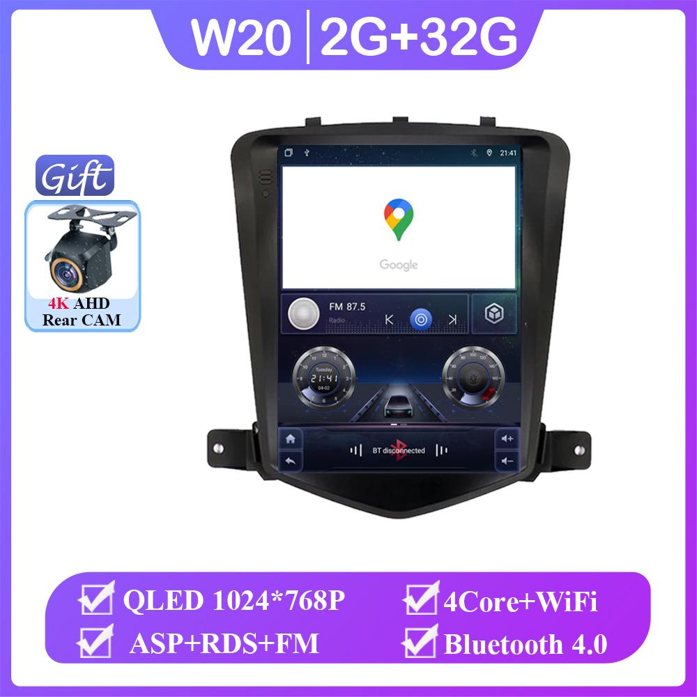 Для Chevrolet Cruze 2008-2012 9,7-дюймовый 2-Din экран Carplay Android 14 автомобильное радио мультимедиа видеоплеер навигация головное устройство стерео