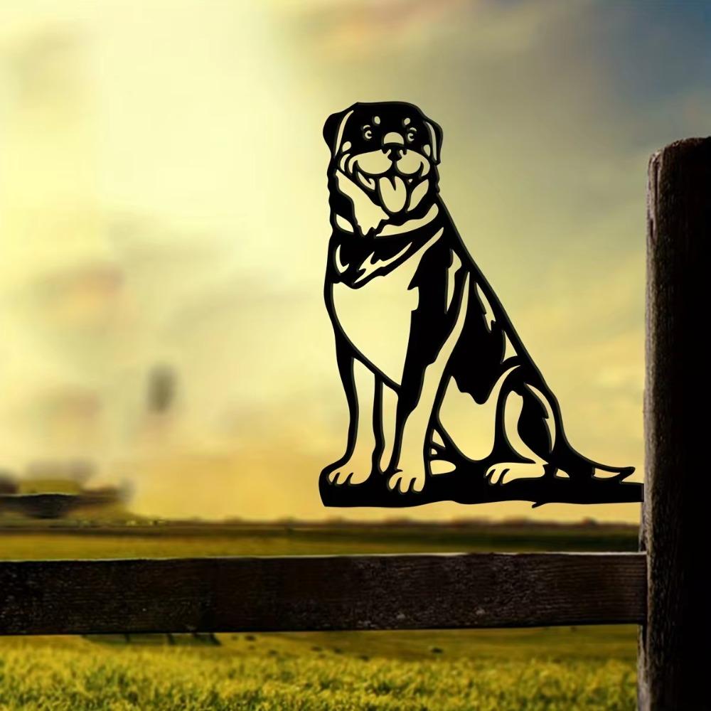 1 шт. Металлический силуэт ротвейлера, деревенский щенок, вырезанный для украшения дома и сада, идеальный подарок на новоселье для любителей собак