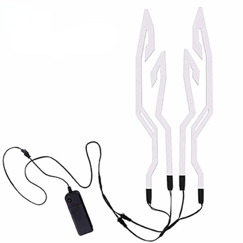 1 комплект Водонепроницаемая светодиодная лента холодного света EL-наклейка для шлема мотоцикла/велосипеда, 4 мигающих сигнальных огня, комплект для шлема для ночной езды