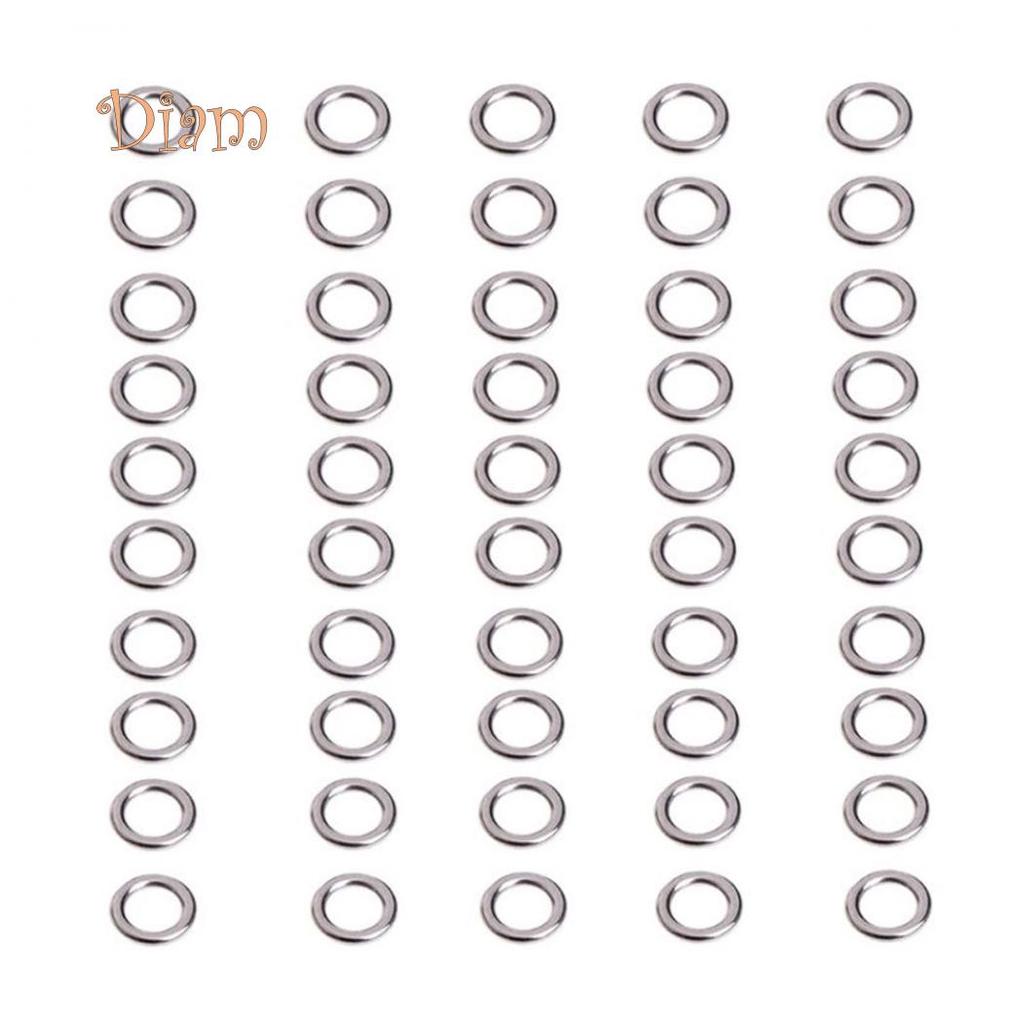 DAG 50 шт. твердая нержавеющая сталь с разъемным кольцом для приманки и разъема для инструмента