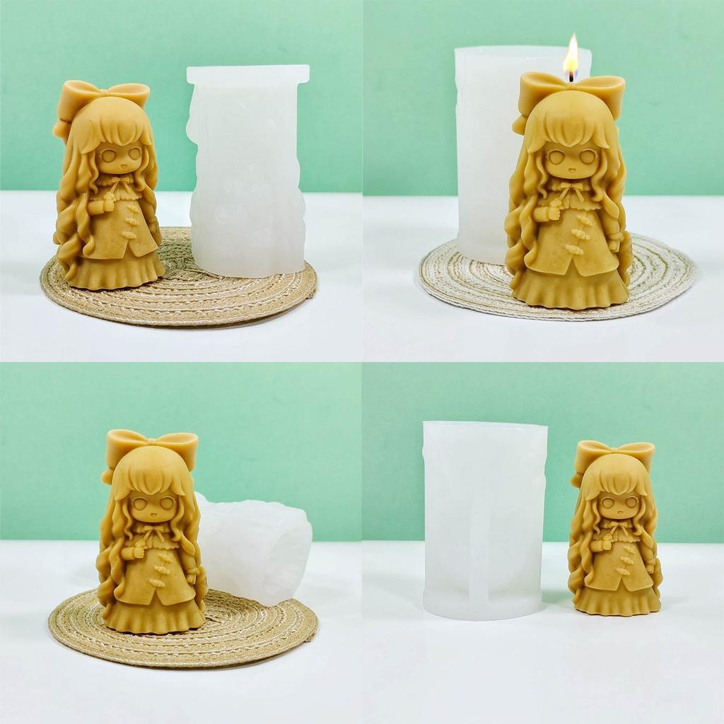Little Girl Silicone Mold 3D Fairy Candle Mold DIY Aromatherapy Candle Making Tool Resin Gypsum Mold Valentines Day Gift