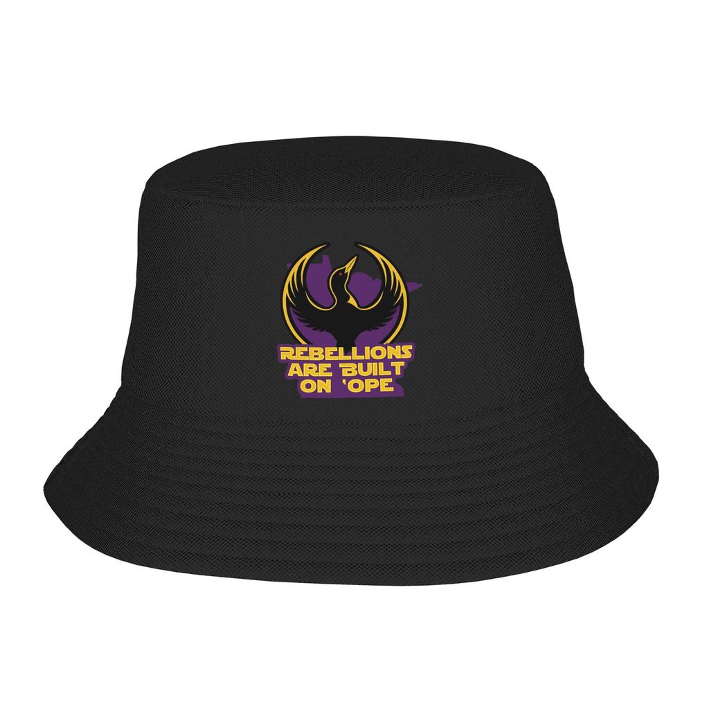 Purple Vikings Minnesota Rebel Loon Bucket Hat  Outdoor Fisherman Caps Foldable Sun Hats For Men Women Trendy Custom Cap