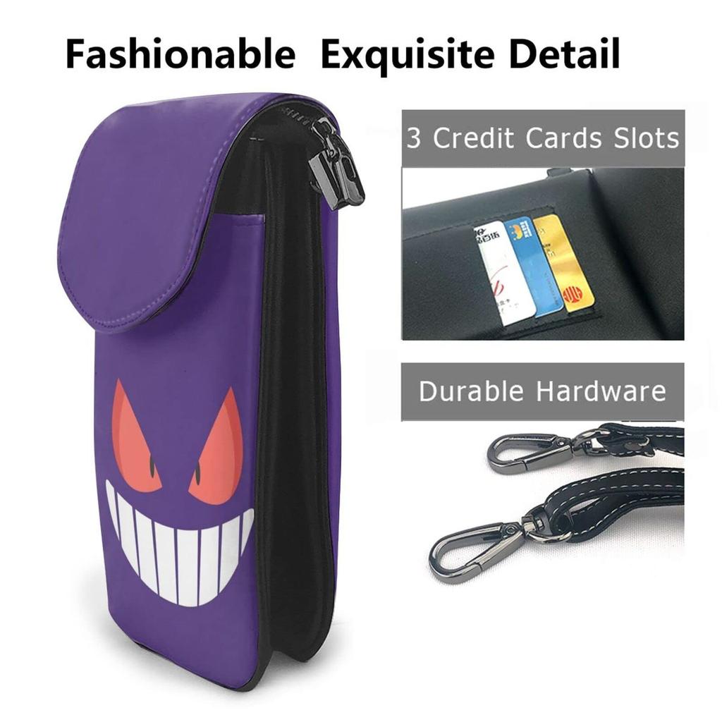 Смартфон ПУ Наплечная Кроссбоди Аксессуар Мобильный Телефон Карта Наплечная Ходячий Персонаж [LANSERY] Чехол, Женский, Кожаный, Кошелек, Сумка, Стильный,