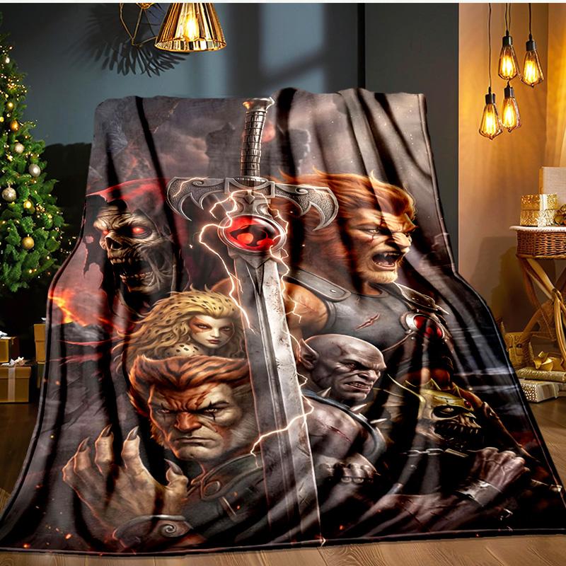 Thundercats Adventure Quest Blanket Flannel Throw for Sofa, Indoor, Camping, Living Room, Office, Chair, And Bed Soft Birthday Gift
