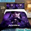 3PCS Custom Name Wednesday Bedding Set, Bedding Set Including 1pc Duvet Cover And 2pcs Pillowcases for Bedroom,Dormitory Gift