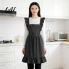 Professional Baking Apron Cross Back Ruffle Water Repellent Pockets with Side Polyester Decorative Floral Arranging Cooking Bib Apron Adjustable