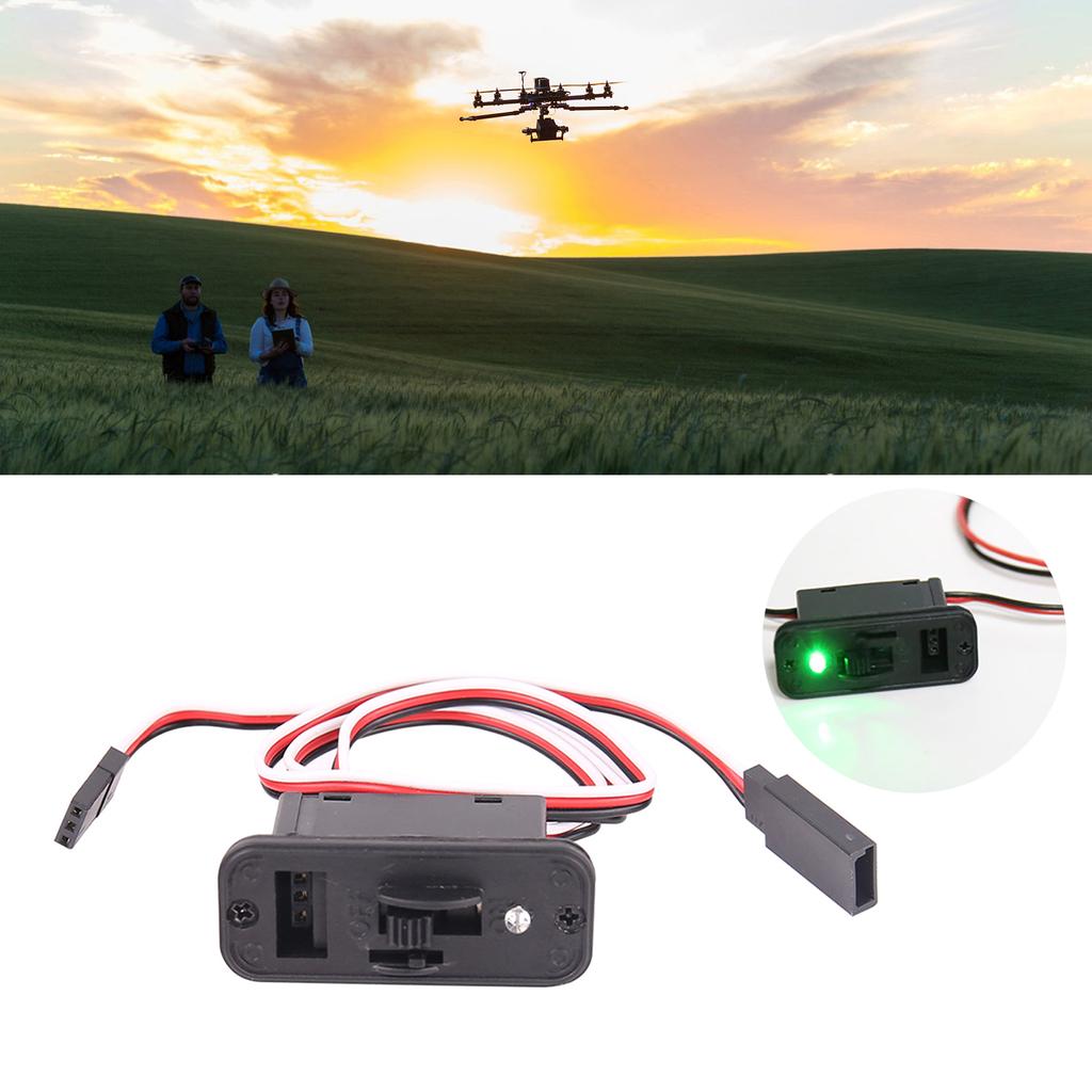Big Power TOC Switch Futaba Plug High Current With LED Power Indicator For Receiver ESC Lipo Battery RC Airplane
