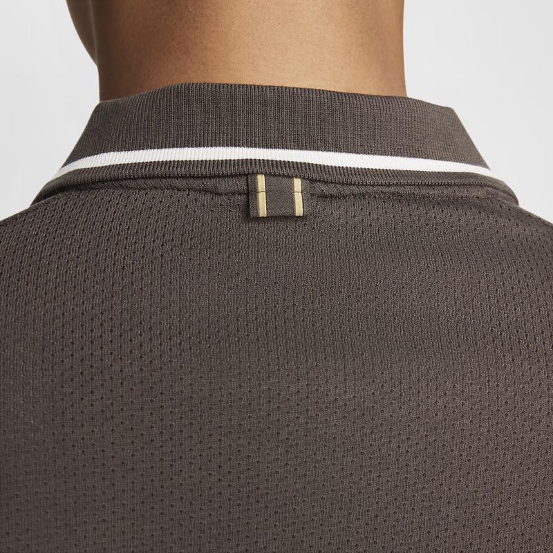 Nike Футболка-поло с коротким рукавом и логотипом Heritage, дышащая, мужская, барочная, коричневая FQ2102-237