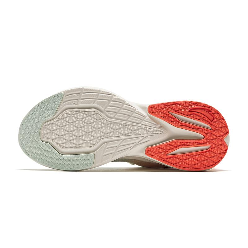 Anta Poison Dart 5 Lace-Up Fabric Shock Absorbing Durable Low-Top Running Shoes Women Sneaker White Orange 922415552-53