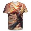 Летняя мужская футболка с коротким рукавом King of Glory Game Clothes для учеников средней школы с 3D-цифровой печатью, футболки, верх