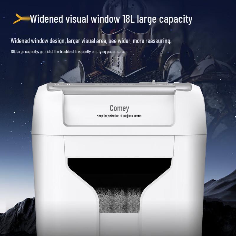 KOMI 10-Sheet Cross-Cut Shredder for Office & Home CN plug (adapter included)