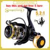SOUAGYILANG Travel Fishing Reel 12 BB Light Weight Ultra Smooth Powerful Spinning Reels for Freshwater Saltwater Trolling Reel