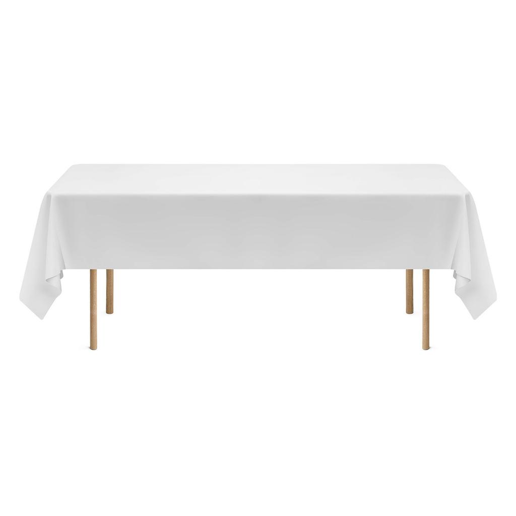 VEVOR White Tablecloths for Rectangle Tables, 10 Pack, 60 x 102 Inches, Reusable and Machine Washable Table Clothes
