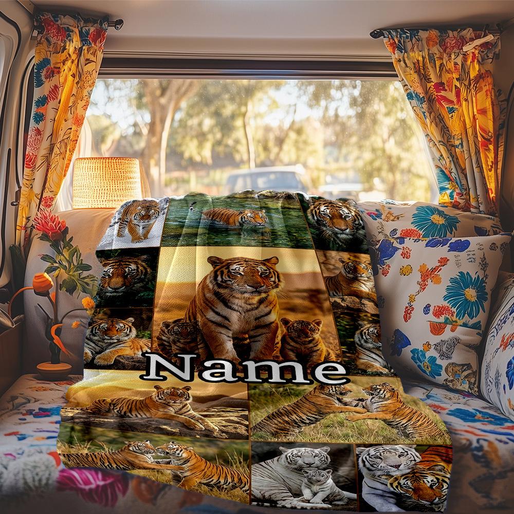 Tiger Collage Rv Blanket Comfortable Soft Lightweight Multiseasonal Blanket For Travel Camping Picnics Sofa Rv Bed Living Room Gift For Friends And