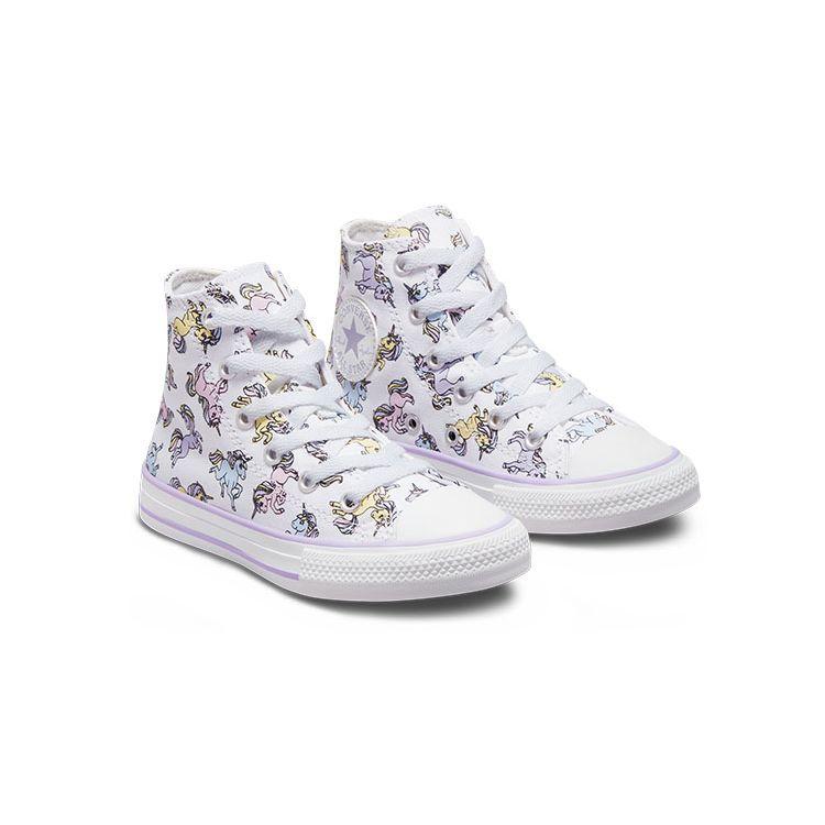 Converse All Star Unicorn Print Durable High Top Canvas Shoes Kids Sneakers White Blue A00927C