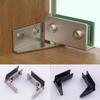 2Pcs Shaft Hinge Glass Door Hinges Non-Perforated Glass Clamp Practical Glass Clip  Wine Cabinet