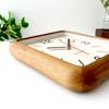 KATOMOKU Muku Clock 19 Walnut Wall Clock with Continuous Second Hand, km-133WARC, 280mm x 220mm (Radio-Controlled Clock)