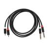 Позолоченный двойной кабель 1/4 TS на двойной RCA, 1,5 м / 4,9 фута, 6,35 мм, 2 порта RCA на 2 порта TS, стерео соединительный шнур