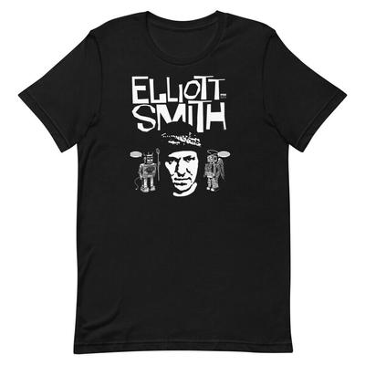 Черная футболка унисекс с короткими рукавами Elliott Smith