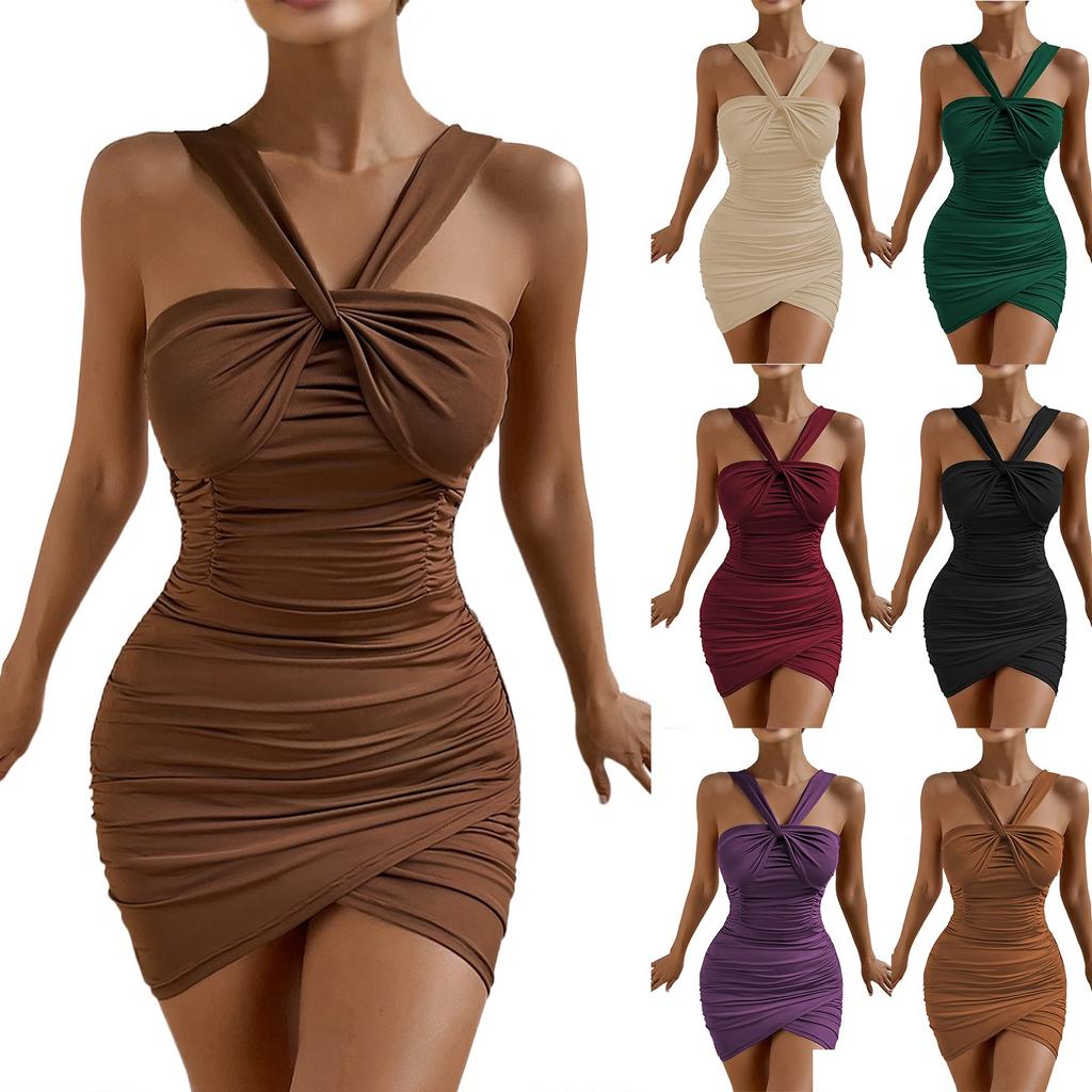 Сексуальная юбка с открытой спиной и перекрещивающимися складками на бедрах