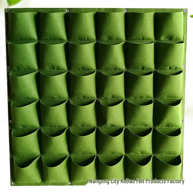 Wall-Mounted Felt Plant Bag for Vertical Greenery and Seedling Growth