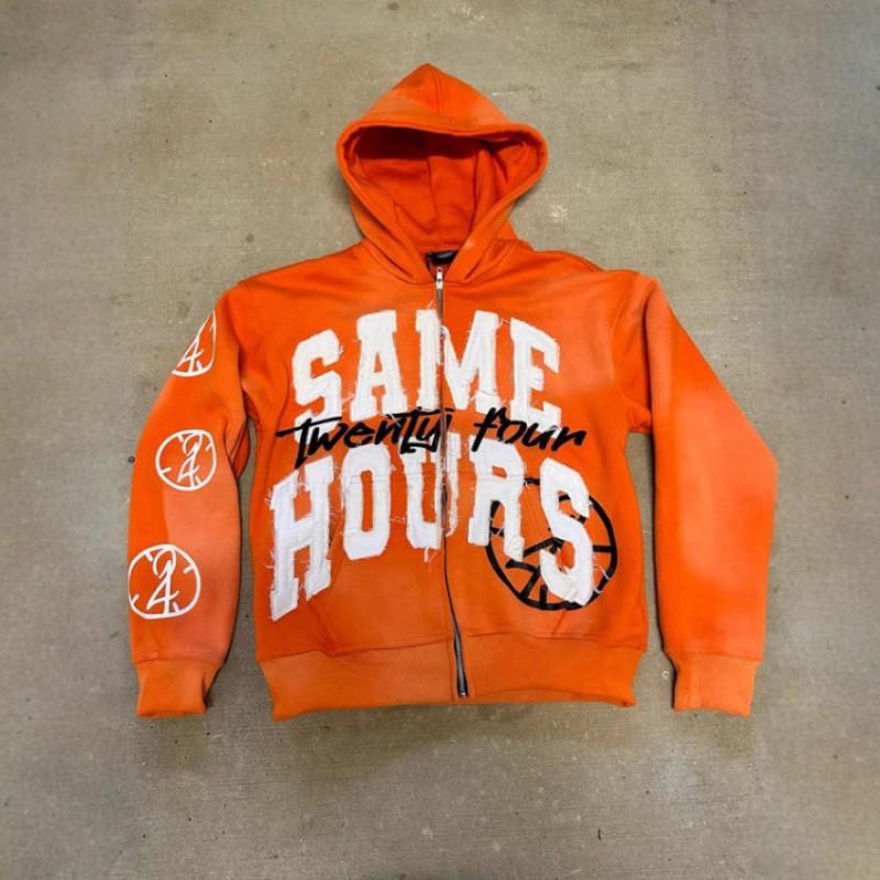 Mens Oversized Hooded Sweatshirt With Letter Print Streetwear Style Winter
