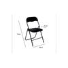 Lot de 2 chaises pliante en velours "Easy" Atmosphera - Noir