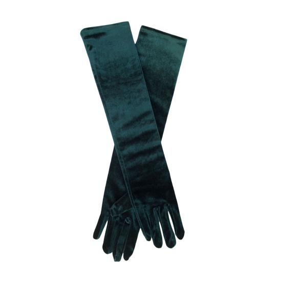 1 Pair Bride Wedding Gloves Golden Velvet Anti-slip Five Fingers Retro Pure Color