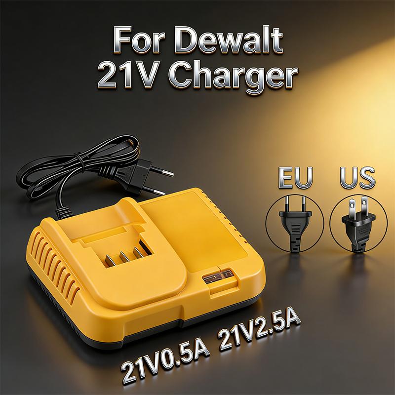 Зарядное устройство US EU для литиевых аккумуляторов Dewalt 21V 18V 0.5A 2.5A для электроинструментов Высококачественное зарядное устройство Оптовая продажа Электроинструмент