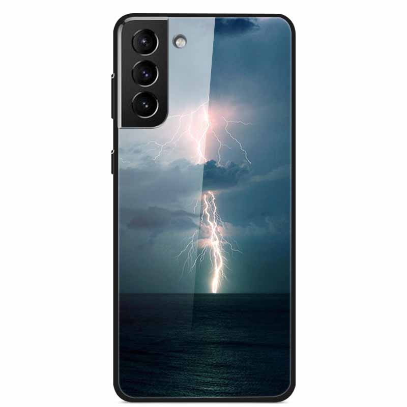 Для Samsung S22 5G Чехлы S22Plus S22Ultra 5G Закаленное Стекло Жесткая Задняя Крышка для Samsung Galaxy S22 Plus Чехол S22Ultra S22+ Чехол