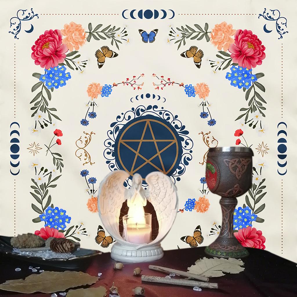 Divinations Tablecloth Eye Moon Pattern Astrology Tarots Card Tablecloth Altars Cloth Divinations Board Game Accessory