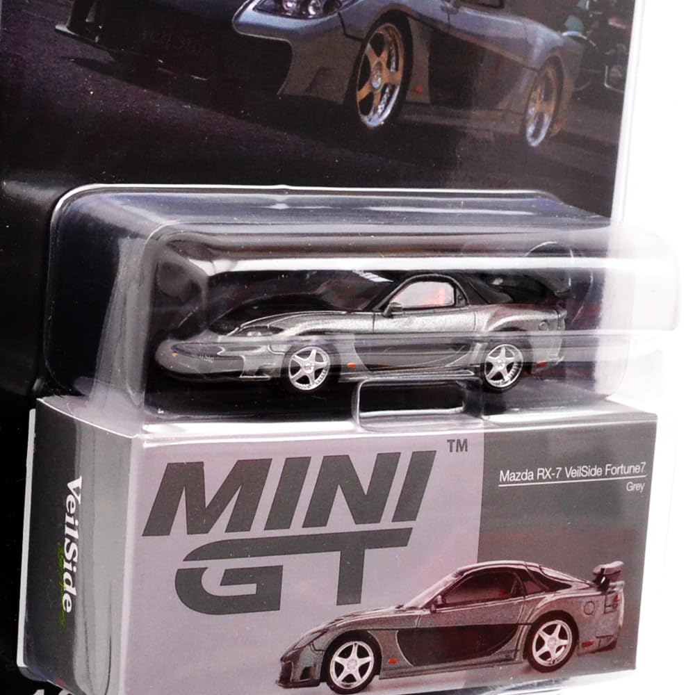 MINI GT Масштаб 164 MiJo TOYS - MAZDA RX-7 VEILSIDE (СЕРЫЙ УДАЧИ) США MGT01057-BL