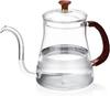 Pokaro Tea Drip Pot, Coffee Kettle, Narrow Mouth Kettle, Heat-Resistant Glass, 680ml, Narrow Mouth Gooseneck Pot, Coffee Pot, Stovetop Safe,