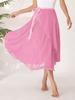 Женская балетная юбка с запахом для девочек, поверх шарфа, юбка-пачка, прозрачная танцевальная юбка с эластичной резинкой на талии