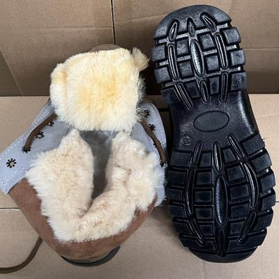 Зимние снежные сапоги из шерсти и меха, утепленные, морозостойкие и нескользящие, уличные теплые хлопковые ботинки большого размера